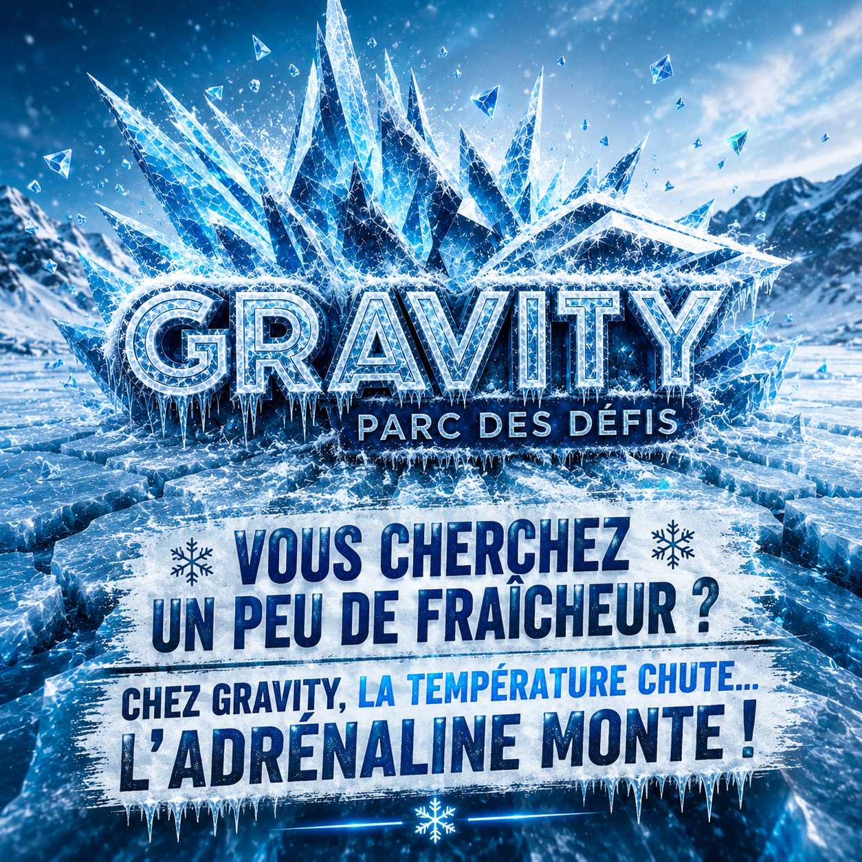 Information canicule Gravity Parc des défis